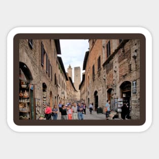 Window Shopping in San Gimignano Sticker